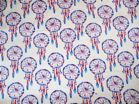 Dream Catcher Flannel Fabric Fabric By The Yard Watercolor Etsy