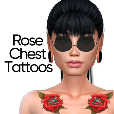 Rose Chest Tattoos Create A Sim The Sims 4