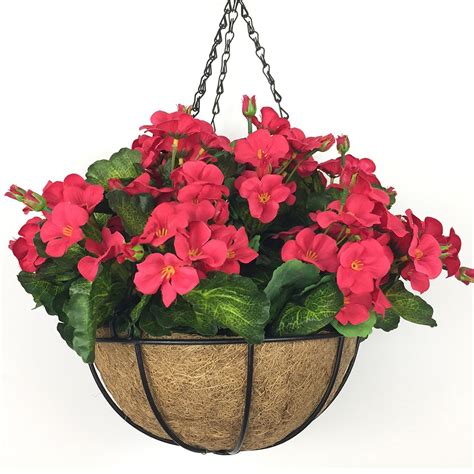 Enjoy outdoor flowering hanging baskets all year round with our uv resistant plants and flowers. Lopkey Artificial Begonia Flowers Outdoor Patio Lawn ...