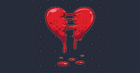 Dripping Broken Healing Heart Valentines Day Dripping Heart