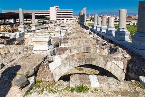 Ruins of Smyrna Ancient City Stock Image - Image of arena, archeology