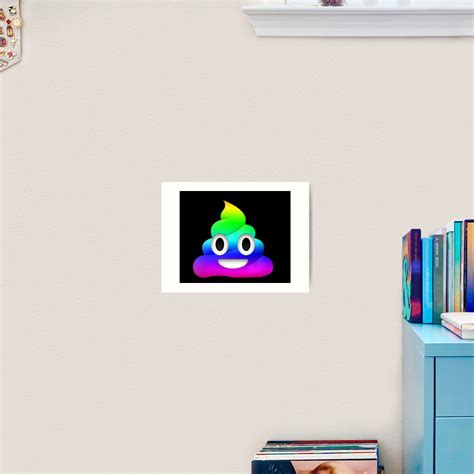 Rainbow Smiling Poop Emoji Art Print For Sale By Winkham Redbubble