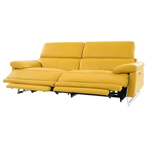 This product belongs to home , and you can find similar products at all categories , furniture , home furniture , living room furniture , living room sofas. Gabrielle Yellow Leather Power Reclining Sofa | El Dorado ...