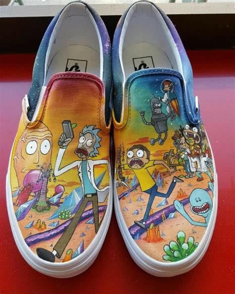 By Natacha Rick And Morty Custom Vans Shoes Painted Shoes