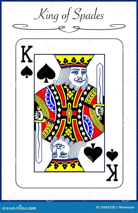 King Of Spades Illustration Of A Playing Card Stock Vector