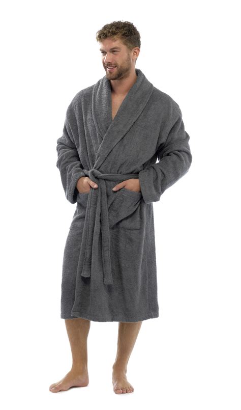 Mens Pure Cotton Luxury Towelling Bath Robes Dressing Gowns Size