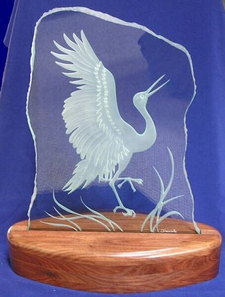 Etched Glass Wildlife Art Stained Glass Birds Glass Engraving Glass