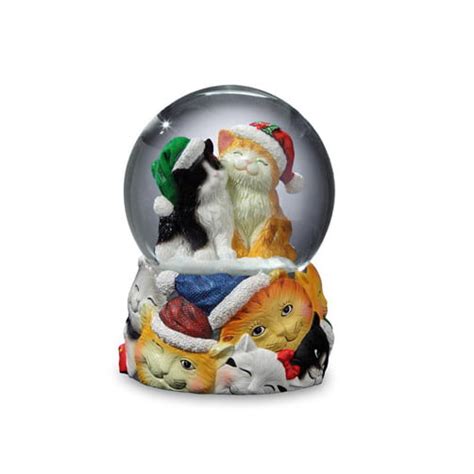 Christmas Cats Snow Globe Multi Colored