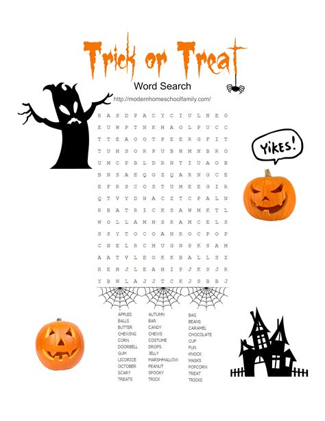 Free Printable Halloween Activity Sheets For Elementary Grades Modern