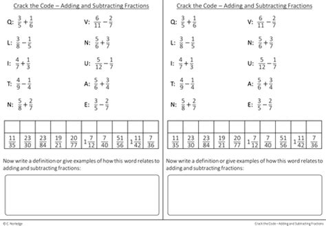 Adding And Subtracting Fractions Bundle 1 Teaching Resources