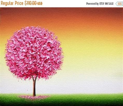Cherry Blossom Tree Painting Original Oil Painting Textured Spring