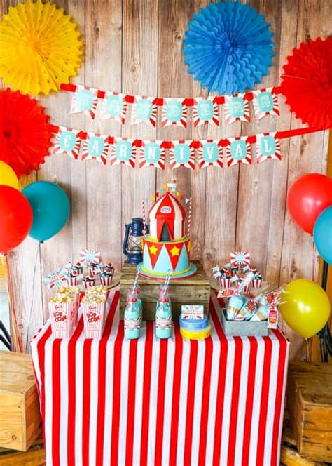 Debbie decorated her home for her party with her bee theme in mind. Backyard Carnival Party