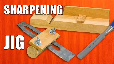 Just add knives, seal, and mail. DIY Sharpening Jig for Chisels & Plane Blades - YouTube