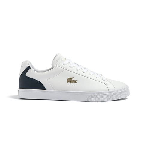 Lacoste Mens Lacoste Lerond Pro Leather Trainers Whitenavy