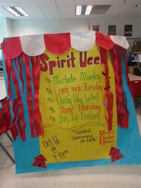 Themed Spirit Week Posters Homecoming Spirit Week