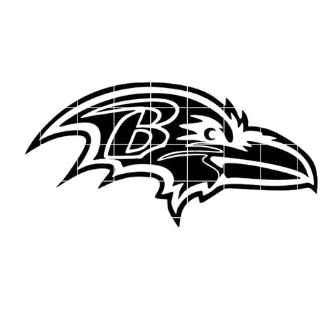 Baltimore Ravens Black And White Logo Svg Football Nfl Logo Etsy