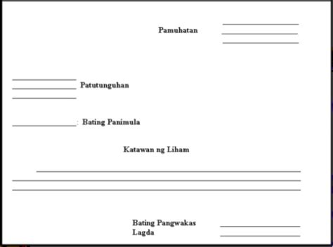 Grade Worksheet Filipino Bahagi Ng Liham Panlabas Bahagi
