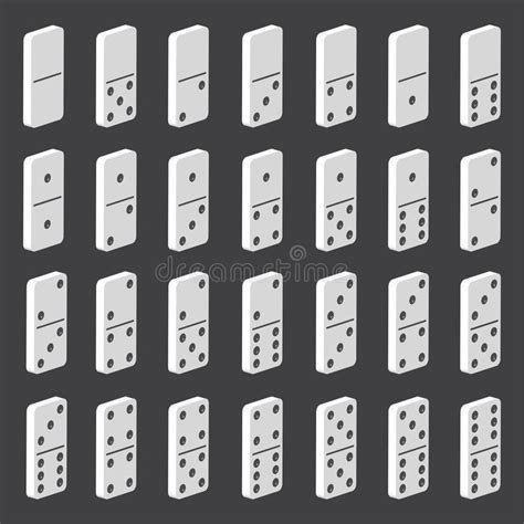 Domino Set 3d Vector Illustration Stock Illustrations 361 Domino Set