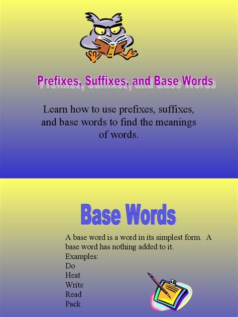 Learn How To Use Prefixes Suffixes And Base Words To Find The