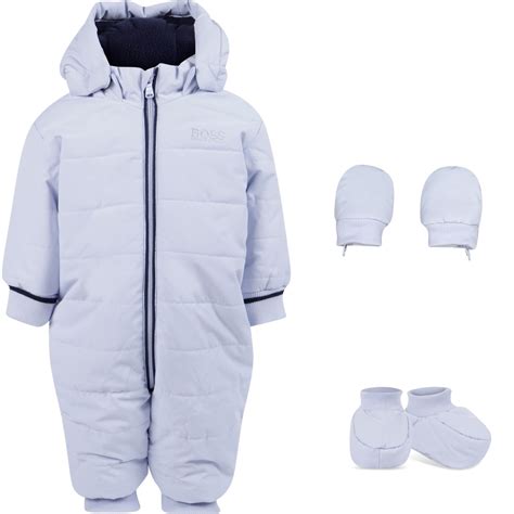Boss Baby Snowsuit With Mittens And Booties In Light Blue
