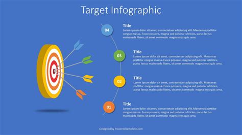 4 Arrows Hitting Target Infographic Free Presentation Template For