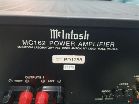 Mcintosh Mc162 Power Amp Photo 2323468 Us Audio Mart