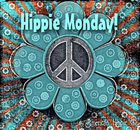 Hippie Monday Peace Sign Flower Cteal Flowerpower Peace Art