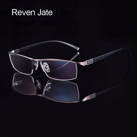 reven jate men s semi rim rectangle titanium alloy eyeglasses 56170 eyeglass frames for men