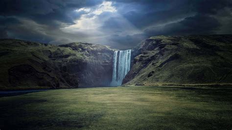 Skogafoss Waterfall Iceland Uhd 4k Wallpaper Pixelz