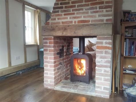 Excellent Pictures Brick Fireplace log burner Ideas A brick fireplace
