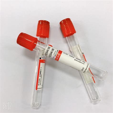 Ml Ml Ml Plain Vacutainer Tubes Serum Blood Collection For Medical Equipment