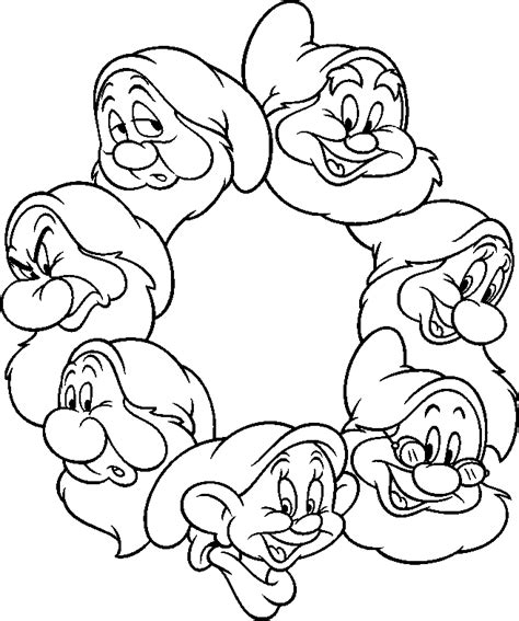 Free The Seven Dwarfs Coloring Pages Download Free The Seven Dwarfs