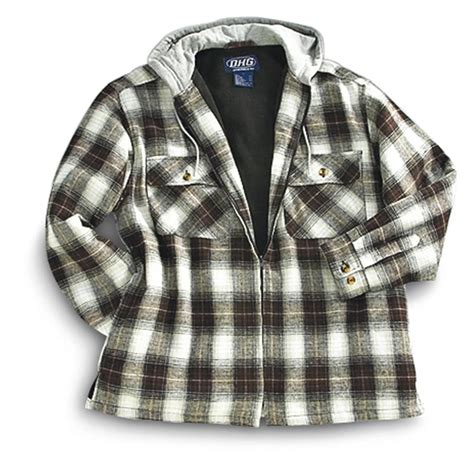 Hooded Flannel Shirt Jac 161705 Insulated Jackets And Coats At
