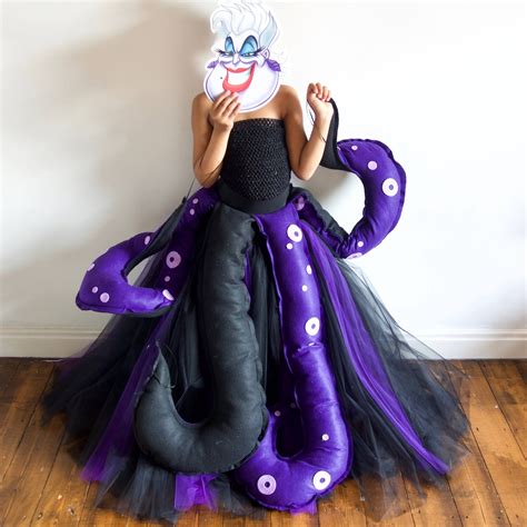 Girls Ursula Inspired Sea Witch Costumevillain Party Etsy Uk