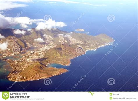 Aerial View Of Honolulu Hawaii Stock Image Image Of
