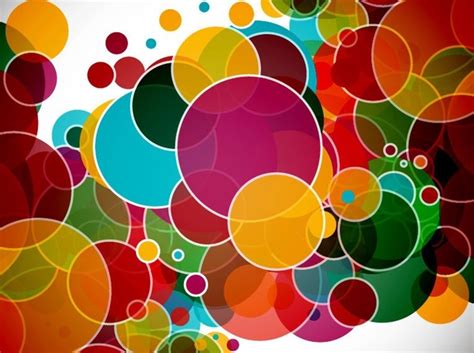 Colorful Circles Abstract Vector Background Vectors Graphic Art Designs