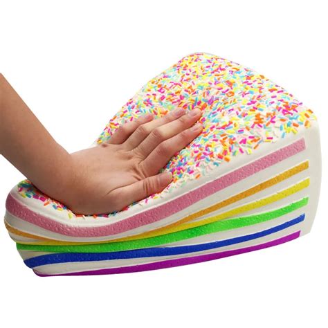 28cm super big pu slow rising squishy soft rainbow shortcake cake squishies squish antistress
