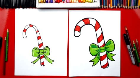 How To Draw A Candy Cane Art For Kids Hub Art For Kids Hub