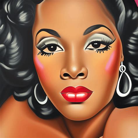 Beautiful African American Pin Up · Creative Fabrica