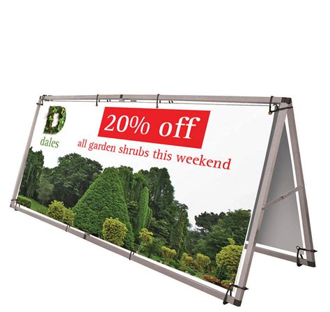 A Frame Outdoor Horizontal Banner Stand 3000mm X 1000mm Express Print
