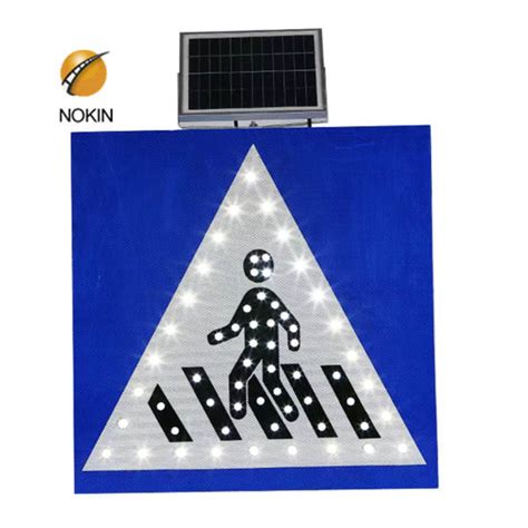 Solar Powered Flashing Stop Sign Long Lifespan Nokin Solar Traffic Sign