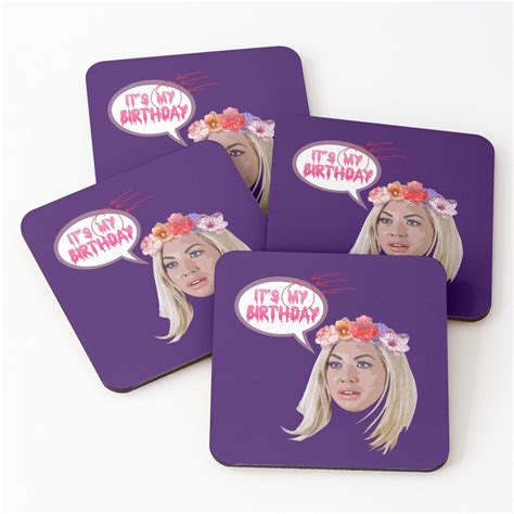 Stassi Schroeder It S My Birthday Coasters Set Of 4 For Sale By Phlvialax Redbubble
