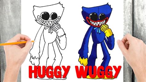 How To Draw HUGGY WUGGY From POPPY PLAYTIME FNF FRIDAY NIGHT FUNKIN