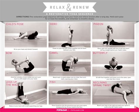 Relaxing Restorative Yoga Sequence Popsugar Fitness