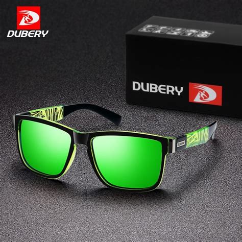 dubery square polarized sunglasses men sports style sun glasses hd driving goggles polaroid lens