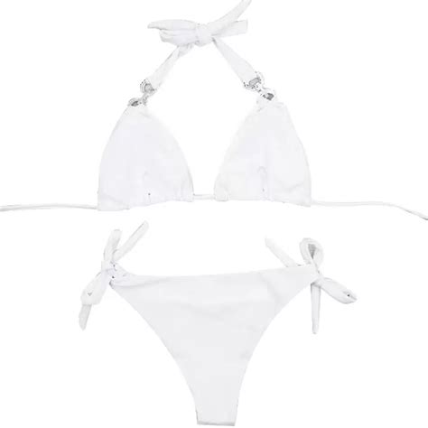 Sexy Brazilian Bandage Bikini Set 2021 Solid Cut Out Thong Swimsuits For Women Perfect For
