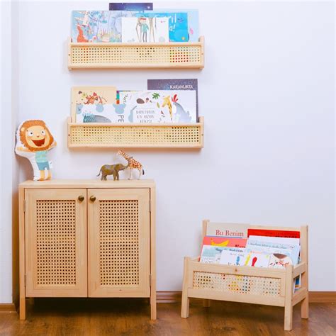 Minibon Hazeranlı Masif Ahşap Montessori Kitaplık Bebek ve Fiyatı