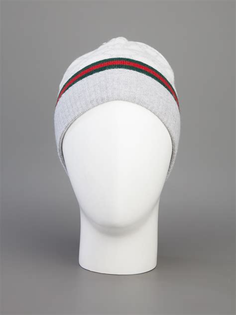 Gucci Monogram Beanie Hat In Natural Lyst