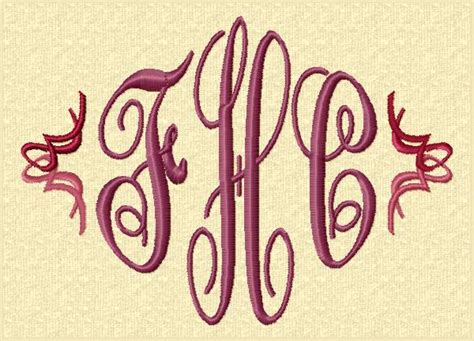 3 Initial Monogram #4 : Fancy Fonts Embroidery, Home of the ORIGINAL ...