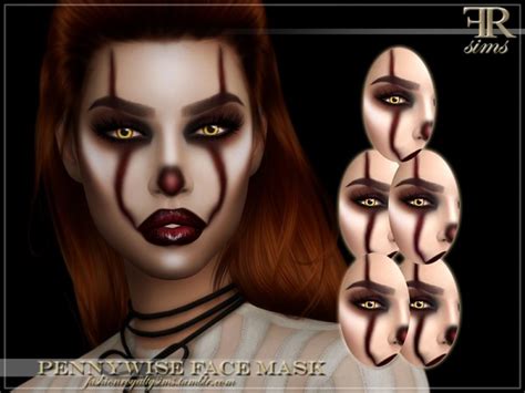 The Sims Resource Pennywise Face Mask By Fashionroyaltysims • Sims 4